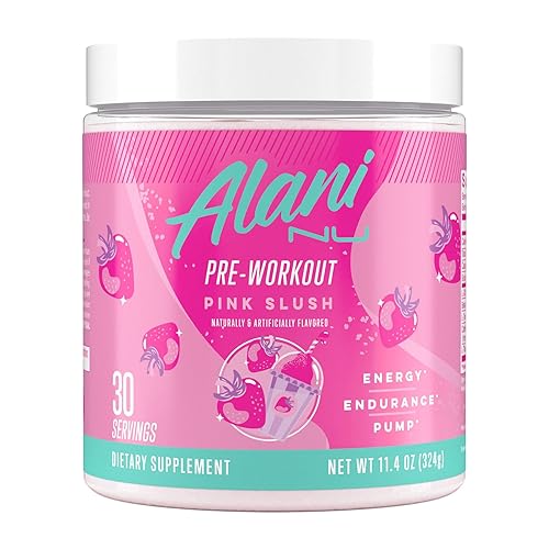Alani Nu Pre Workout Powder Pink Slush, Amino Energy Boost, Endurance Supplement, Sugar Free, 200mg Caffeine, L-Theanine, Beta-Alanine, Citrulline, 30 Servings - Pink Slush - Pre-Workout