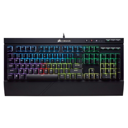 CORSAIR - K68 RGB Mechanical Gaming Keyboard RGB Backlit Cherry MX Red Switch - Black (Renewed) - 
