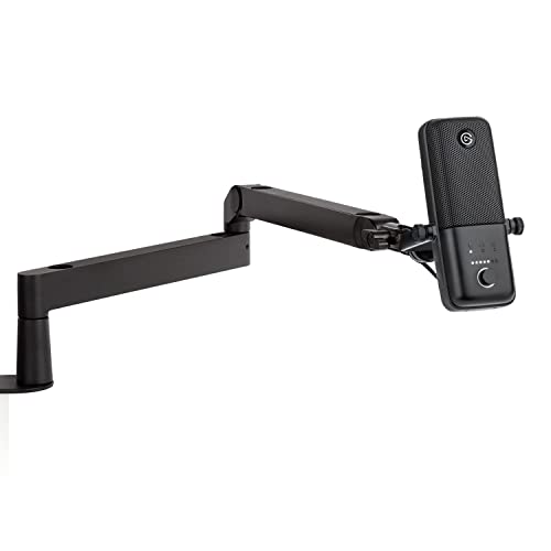 Elgato Wave:3 Microphone with Mic Arm Low Profile, Fully Adjustable with Cable Management Channel, perfect for Podcast, Streaming, Gaming, Home Office, Free Mixer Software, Plug & Play for Mac, PC - USB Mic Set - Black