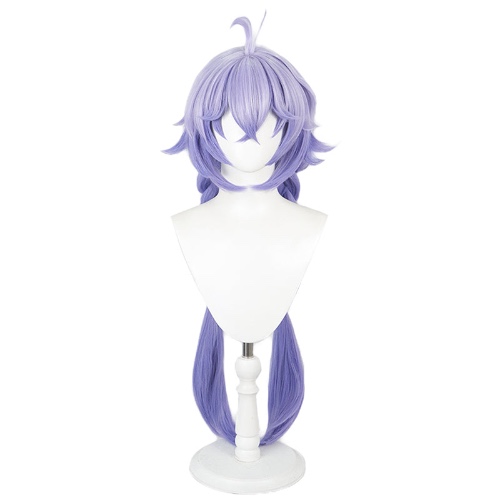 【Ready For Ship】DokiDoki Game Honkai: Star Rail Cosplay Bailu Wig/ Horn/Necklace/Hair Accessories  Long Straight Purple Hair | Bailu Wig Only