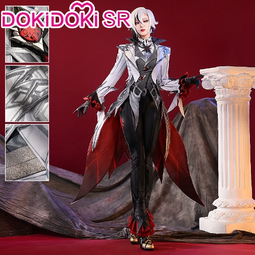 【Size S-2XL】DokiDoki-SR Game Genshin Impact Fontaine Fatui Harbinger Cosplay The Knave Arlecchino Costume / Shoes | Costume Only-L-PRESALE