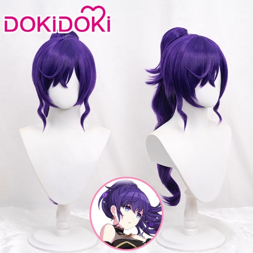 DokiDoki Game Project Sekai Colorful Stage! Cosplay Asahina Mafuyu Wig Long Curly Purple | Asahina Mafuyu-PRESALE