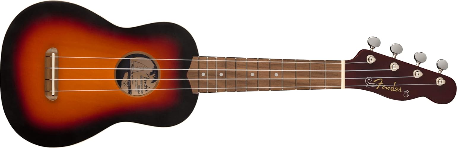 Fender California Coast Venice Soprano Ukulele, Walnut Fingerboard - 2 Colour Sunburst - Venice Soprano - Single - 2 Tone Sunburst