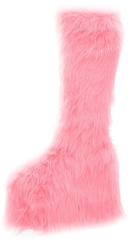 Ellie Shoes Women's 500-fuzz Chelsea Boot - 7 - Pink