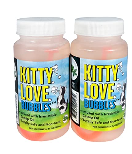 Kitty Love Bubbles, Catnip Scented Bubbles 4oz. Bottle-2 Pack for Cats - 4oz - 2 pack