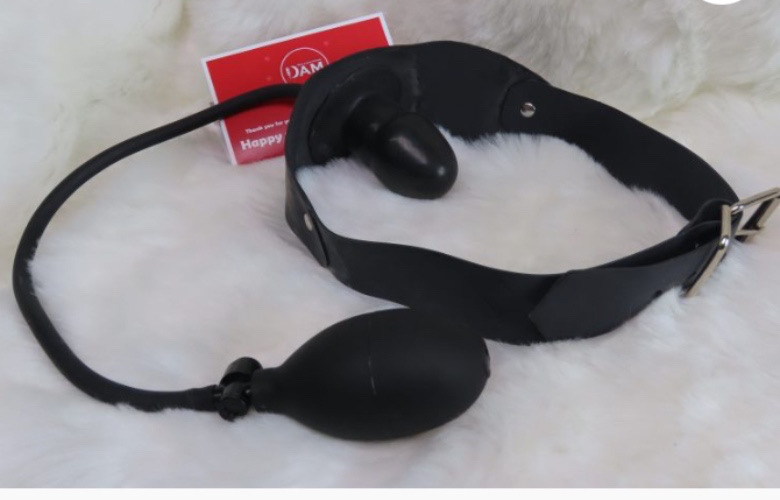 Dotty after midnight- inflatable penis mouth plug