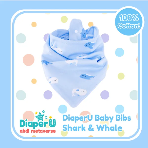 ABDL Baby Bibs - Shark & Whale