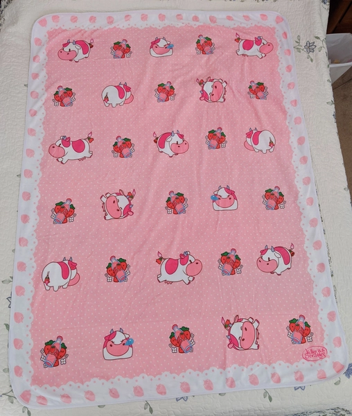 Strawberry Milk Cow Blanket