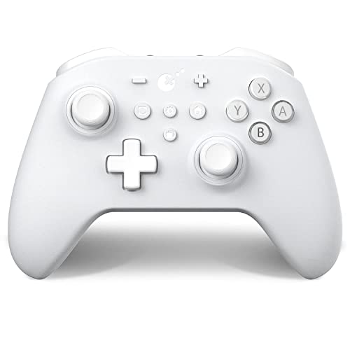 GuliKit (No Stick Drift KingKong 2 Pro Wireless Controller for Nintendo Switch, First Bluetooth Controller with Hall Effect Sensing Joystick, No Deadzone, Auto Pilot Gaming, Motion Sense [White] - Snow-White