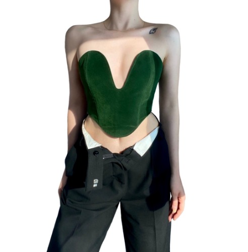Emerald Suede Corset