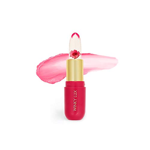 Winky Lux Flower Balm, pH Lip Balm, Color Changing Lipstick and Tinted Lip Balm Stain, Vegan & Cruelty Free Lip Balm, Hydrate & Plump, Sheer Pink Lipstick, Pink Flower - Pink Flower