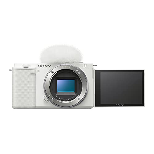 Sony Alpha ZV-E10 - APS-C Interchangeable Lens Mirrorless Vlog Camera - White - White - Camera Only - Base