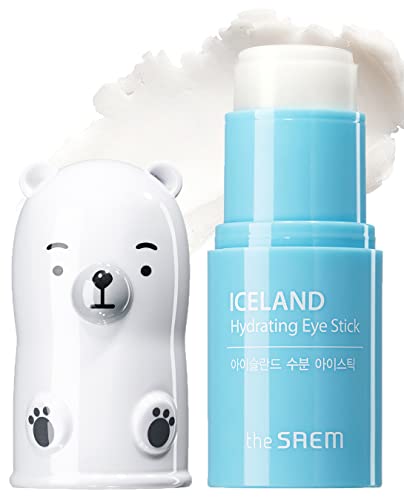 THESAEM Iceland Hydrating Eye Stick 0.24oz - Cooling Eye Balm for Dark Circles and Puffiness – Under Eye Treatment - Reduce Wrinkles and Moisturizing - Minimize Dark and puffy Eyes - Aqua Scent - Hydrating Eyestick(1 Pack)