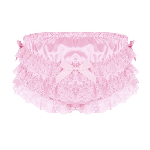 Satin Sissy Panties - Pink / M