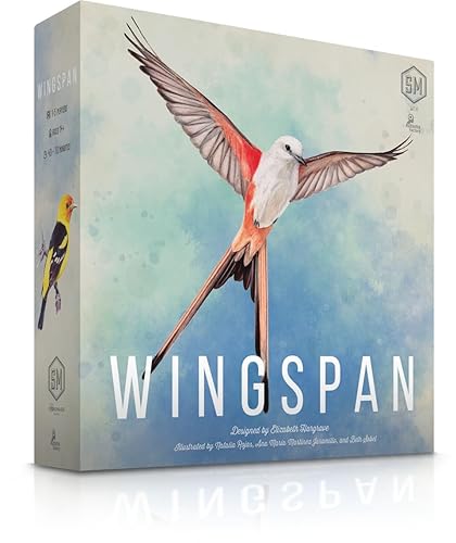 Stonemaier Games: Wingspan (Base Game) by Elizabeth Hargrave | A Relaxing, Award-Winning Strategy Board Game About Birds for Adults and Family | 1-5 Players, 70 Mins, Ages 14+ - With Swift Start Pack - Game