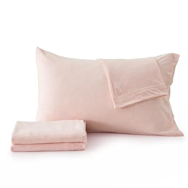 Great Bay Home Extra Soft Jersey Knit T-Shirt King Cotton Sheet Set | Breathable, Comfortable, and Cozy 4 Pc Green Sheets Set | All-Season Jersey Knit Sheets - Full Terracotta