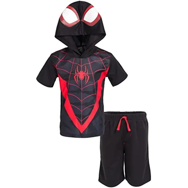 Marvel Avengers Spider-Man Captain America Hulk Thor Athletic T-Shirt and Mesh Shorts Outfit Set Toddler to Big Kid