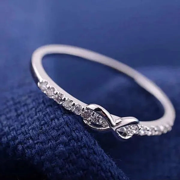 Infinite Love Ring with parade of CZ Diamonds