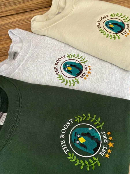 Cozy Roost Coffee Shop Embroidered Sweatshirt