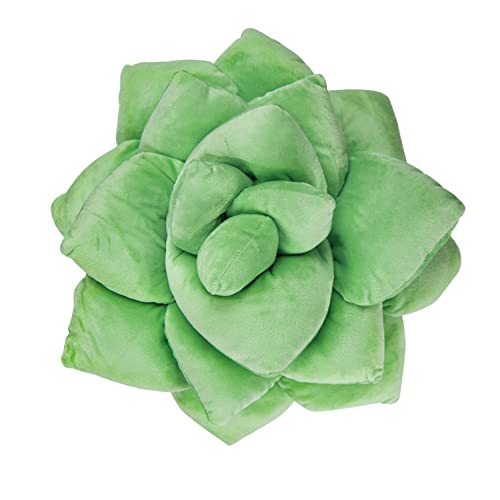 Green Philosophy Co. Plush Leaf Pillow - 3D Accent Succulent Leaf Throw Pillow for Indoor Couch Sofa Living Room Home Decor and Gift for Plant Lovers, Garden Lovers, - Lil Pop (16 Inches) - Sage Green