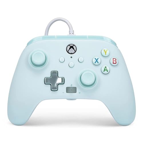 PowerA Enhanced Wired Controller for Xbox Series X|S - Cotton Candy Blue, gamepad, video game, gaming, Xbox Series X|S - Cotton Candy Blue
