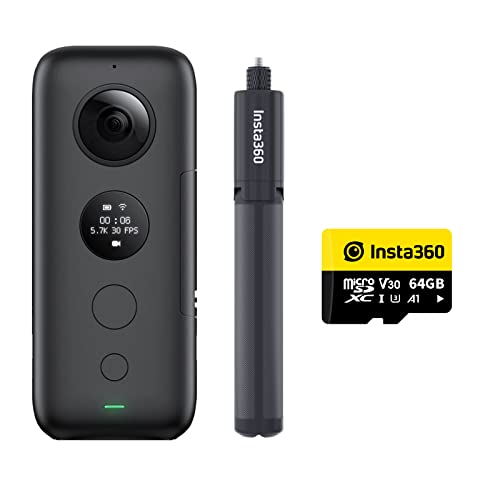 Insta360 ONE X Virtual Tour Kit - 360 Camera, 18MP Photo, 5.7K Video, Auto HDR, Long-Life Replaceable Battery, WiFi Preview & Transfer, Use w/Matterport, Kuula, 3DVista, Cupix, StructionSite & More - Virtual Tour Kit