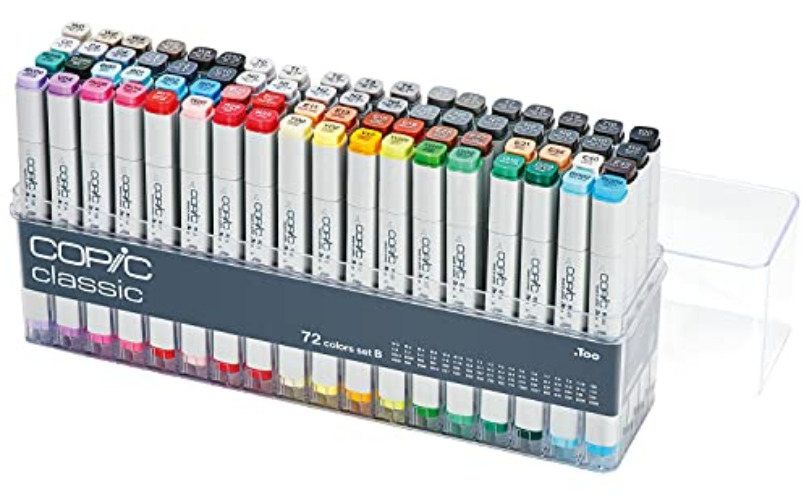 Copic Classic Marker Set, 72-Colors, Set B - Set B