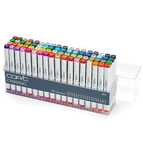 Copic Classic, Alcohol markers, 72 Color Set A (New Ver.) - Set A