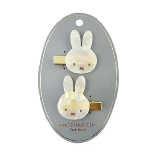 Miffy Hair Clips (Marble/White)