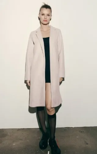 CLOTH COAT - Sand / Marl | ZARA United States