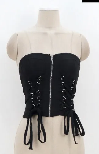 Lace Up Tube Top