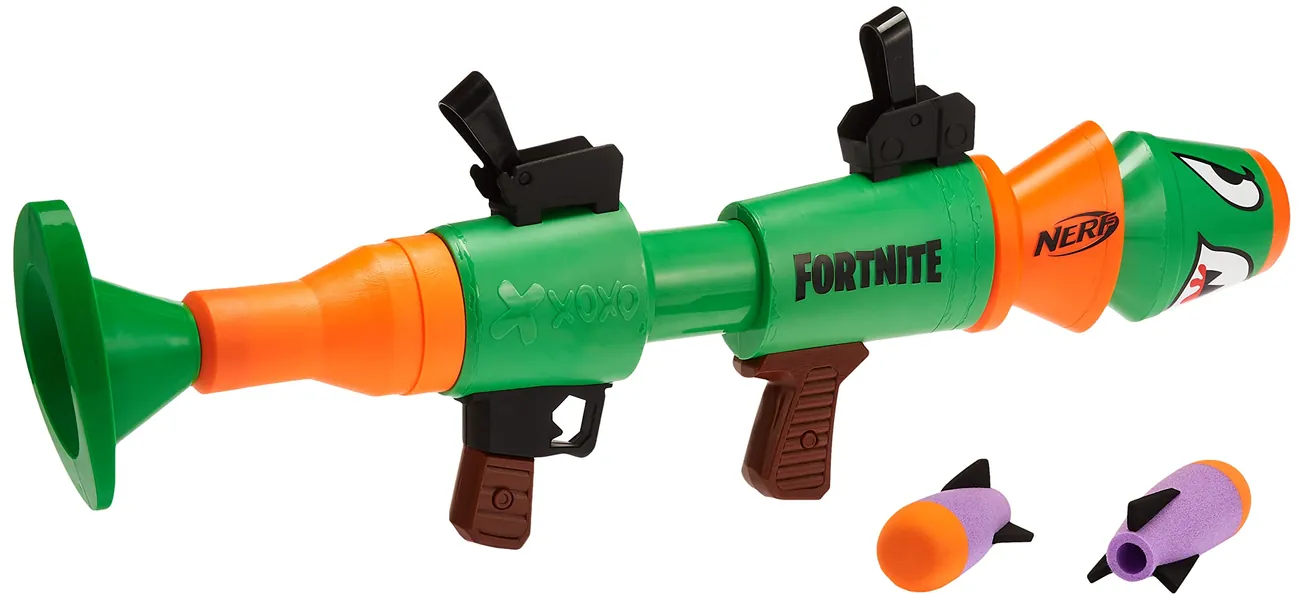 Nerf Fortnite RL Blaster - Fires Foam Rockets - Includes 2 Official Nerf Fortnite Rockets - for Youth, Teens, Adults - FORTNITE RL