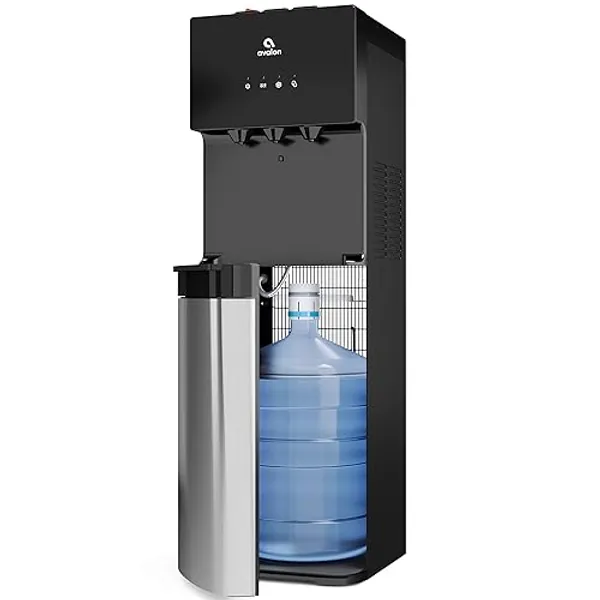 Avalon Bottom Loading Water Cooler Water Dispenser with BioGuard- 3 Temperature Settings - Hot, Cold & Room Water, Durable Stainless Steel Construction, Anti-Microbial Coating- UL Listed - Bottled