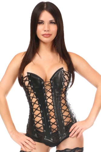 Top Drawer Lace-Up Steel Boned Over Bust Corset - Medium / As Shown