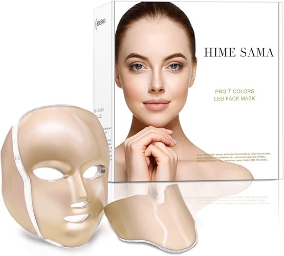 Light Therapy Face Mask-HIME SAMA Pro 7 Color Led Face Mask Skin Care Rejuvenation Face & Neck Mask Spot Removal Wrinkles Facial Skin Care Mask Home and Travel Use. (A-021) - A-021