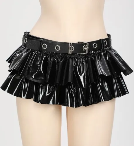 Shiny Pleather Skirt