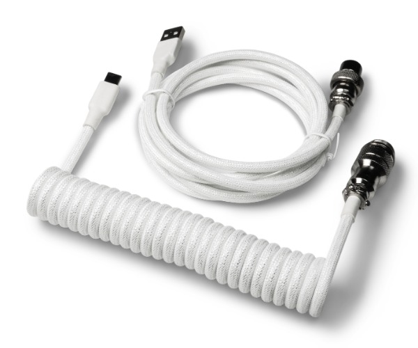 Keyboard Coiled Aviator Cable - White