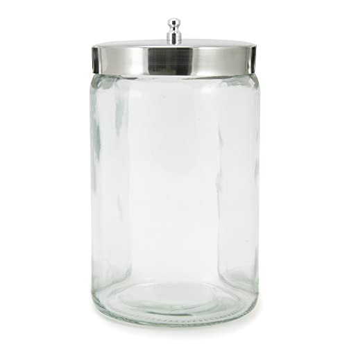 McKesson Sundry Glass Jar, Stainless Steel Lid, Unlabeled, 4 1/4 in x 7 in, 1 Count