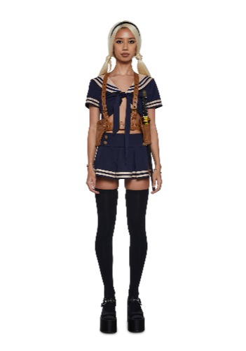 One-Hit Knockout Costume Set | DARK BLUE / Medium