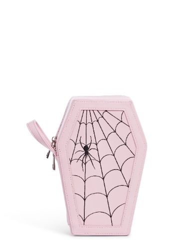 Woefully Webbed Coffin Makeup Bag | LIGHT PINK / ONE SIZE