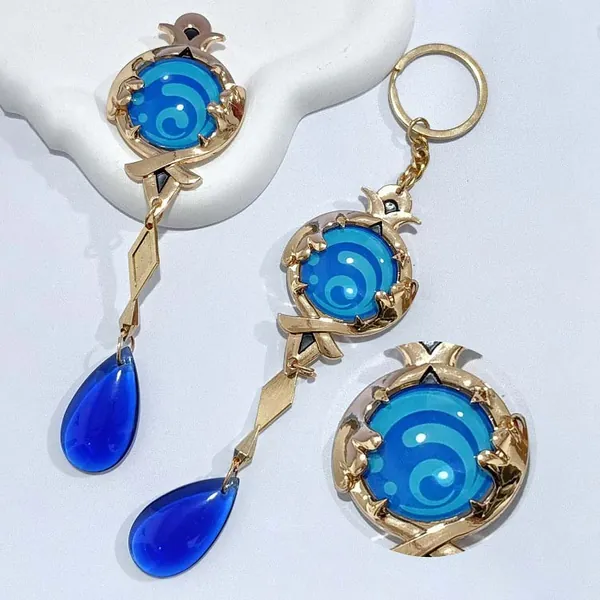 Furina Vision Keychain Hydro Genshin Impact Hydro Archon Furina Cosplay Accessory