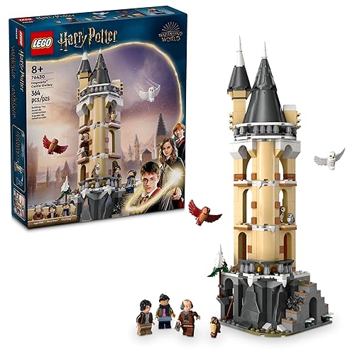 LEGO Harry Potter Hogwarts Castle Owlery Toy, Wizarding World Fantasy Toy for Girls and Boys, Harry Potter Castle Playset with 3 Characters, Birthday Gift Idea for Kids Ages 8 and Up, 76430 - Multicolor