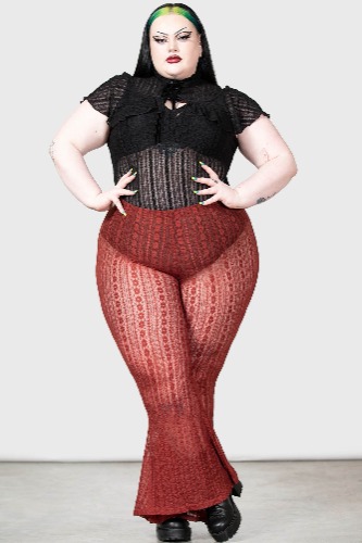 Franca Flares [RED] [PLUS] | 3XL / Red / 98% Polyamide 2% Elastane