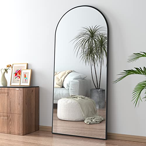 CASSILANDO Full Length Mirror 65" × 24", Floor Mirror,Standing Mirror, Against Wall for Bedroom,Dressing and Wall-Mounted Thin Frame Mirror… (Large Mirror-Black, 65 x 24) - 65" × 24" - Black