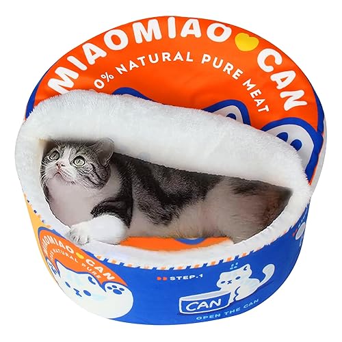 寵幸 Ramen Noodle Dog & Cat Bed,Keep Warm and Super Soft Creative Pet Nest for Indoor Cats,Removable Washable Cushion for Small Medium Large Dogs and Cats - 23.6"L x 23.6"W x 10.2"Th - blue