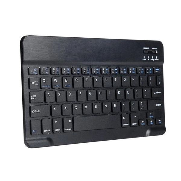Ultra Slim Wireless Bluetooth Aluminum Gaming Keyboard - Black