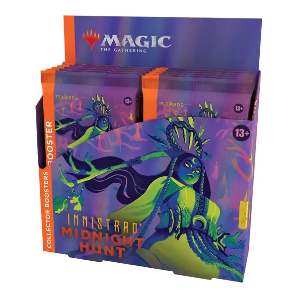 Magic The Gathering Innistrad: Midnight Hunt Collector Booster Box | 12 Packs (180 Magic Cards)