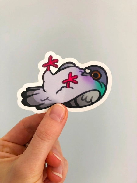 Pudgy Pigeon Sticker ~ Matte Vinyl