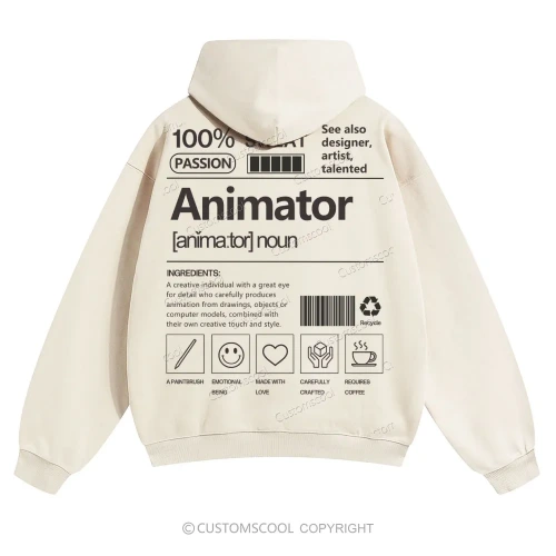 Animator Solid Color Hoodie Customscool
