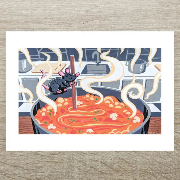 Ratatouille - Kitchen Cooking Posca Print (A5)